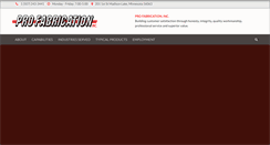 Desktop Screenshot of pro-fabrication.com